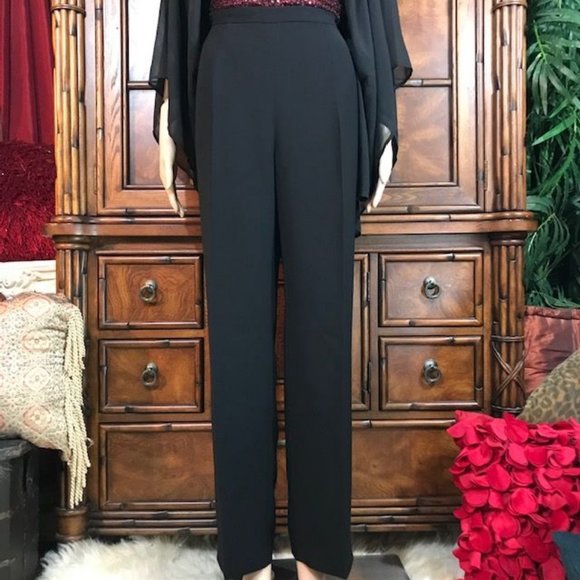 Kasper Portofino Black Gunmetal Bamboo Button D-Ring Waist Jacket - Picture 16 of 16